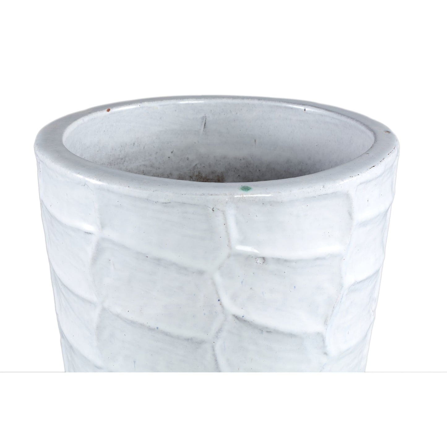 PTMD Kolar Witte grote geglazuurde keramische potweegschaal rond SV3