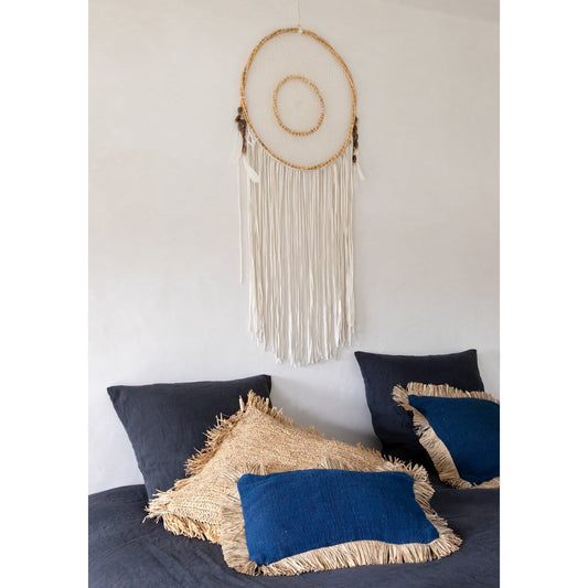 Bazar Bizar Kussenhoes Saint Tropez - Blauw naturel - 50x50,5cm