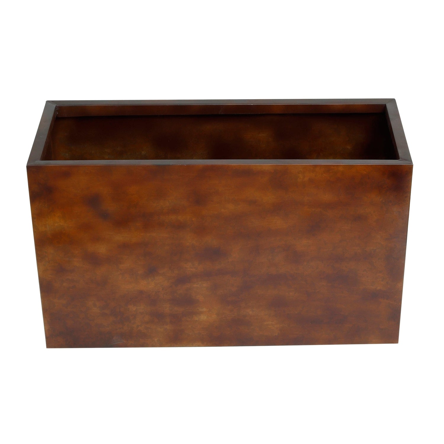 PTMD Lamellen Koperen zinken pot rechthoek dikke rand SV3