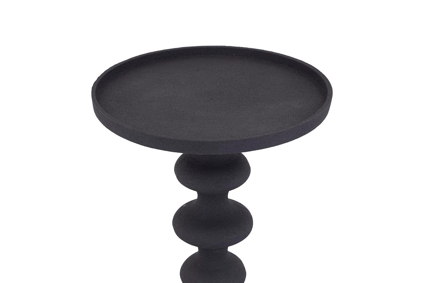 PTMD Lisann Zwart gegoten alu kandelaar rond S