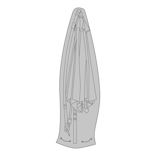 House Nordic ApS Luxury Cover - Luxe hoes voor hangende parasol, 210g/m2 600D polyester PU-gecoat, waterafstotend, zwart