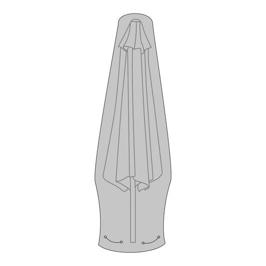 House Nordic ApS Luxury Cover - Luxe hoes voor marktparasol, 210g/m2 600D polyester PU-gecoat, waterafstotend, zwart