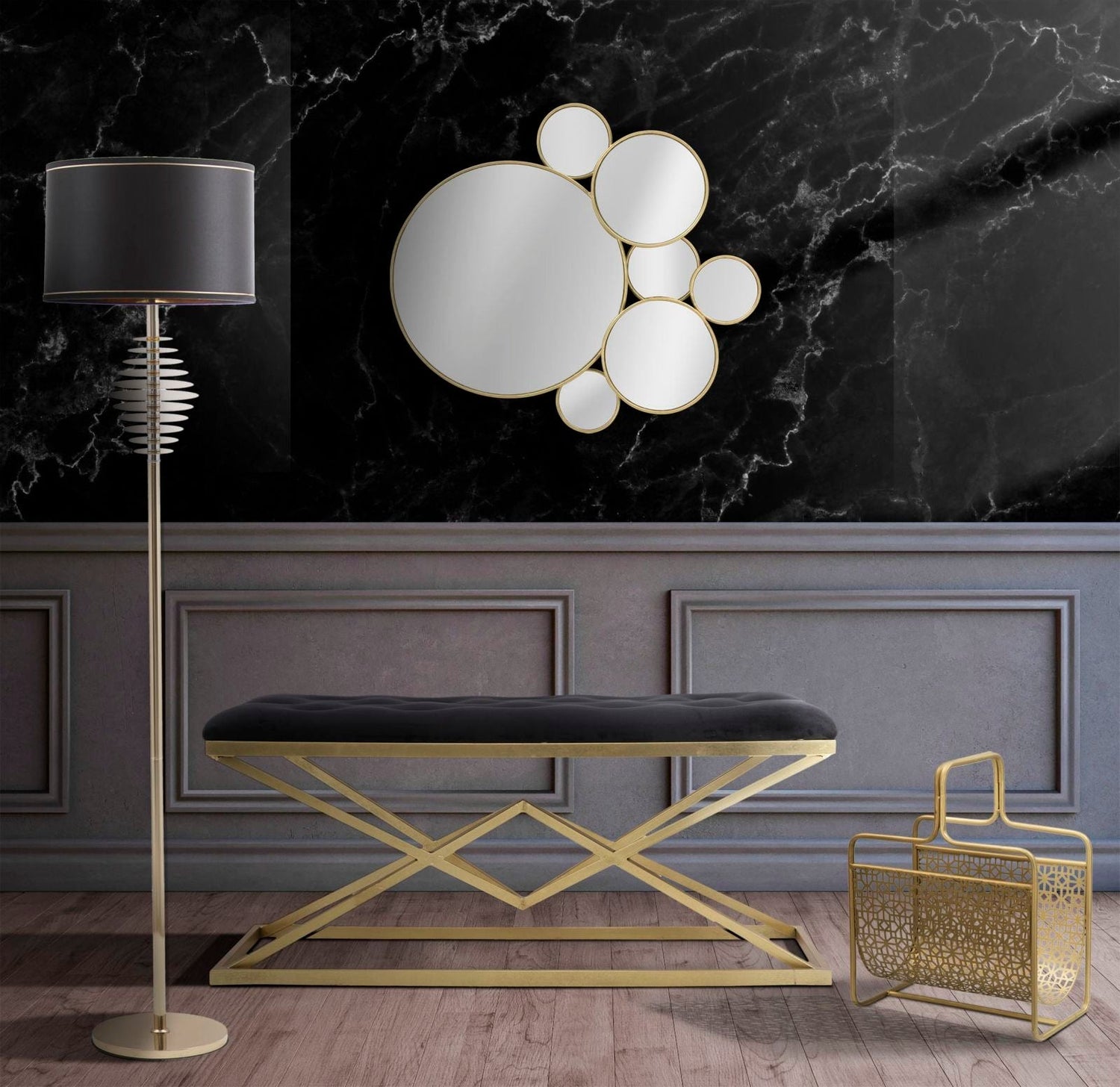 Mauro Ferretti MAGAZINE HOLDER GLAM CM 37X22X44,5