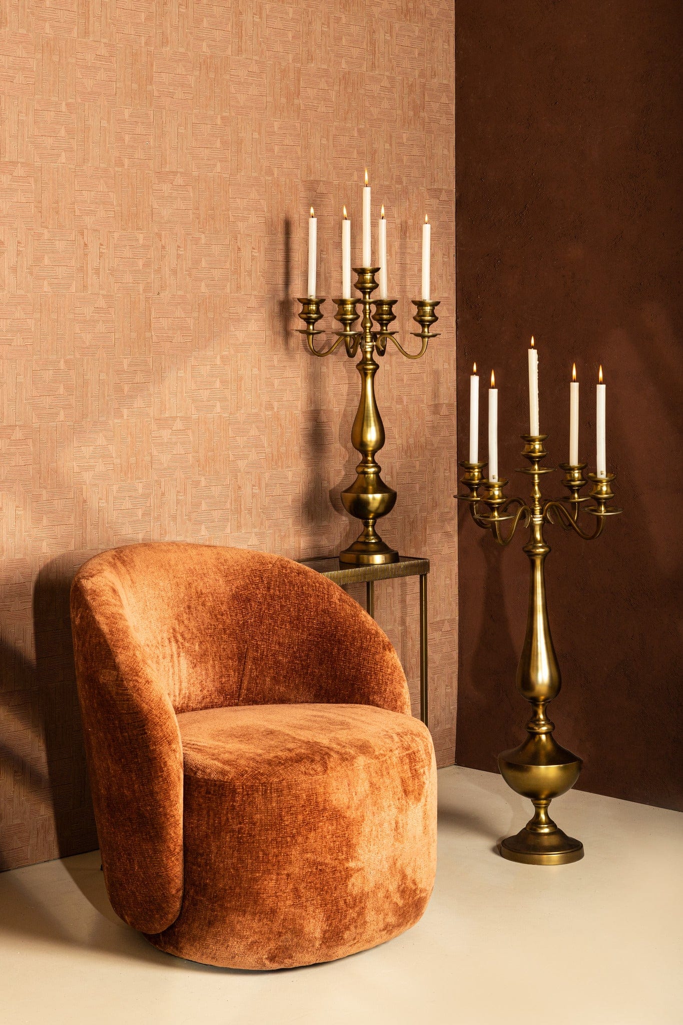 PTMD Manuelle Goud gegoten alu kandelaar M