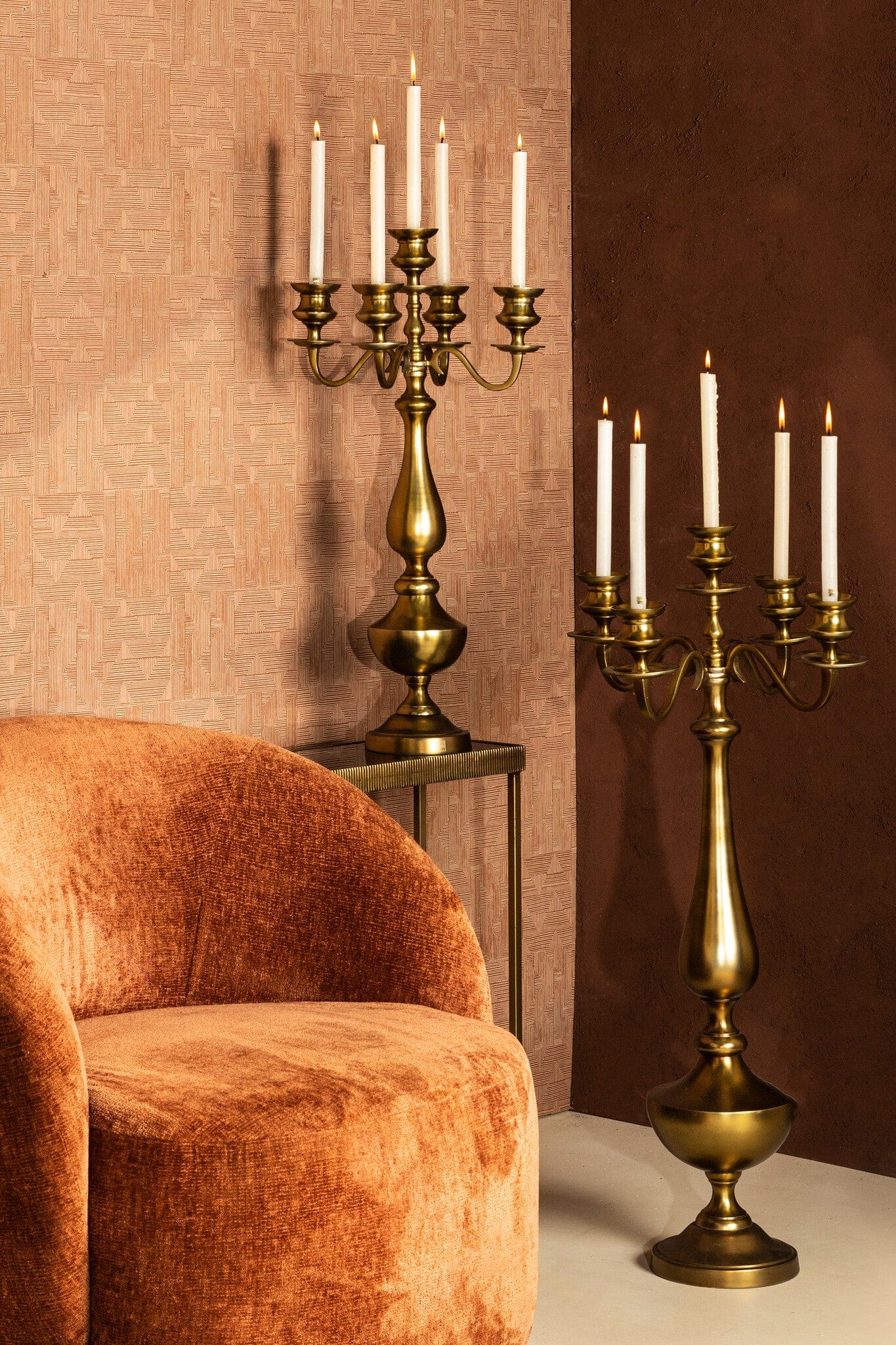 PTMD Manuelle Goud gegoten alu kandelaar M