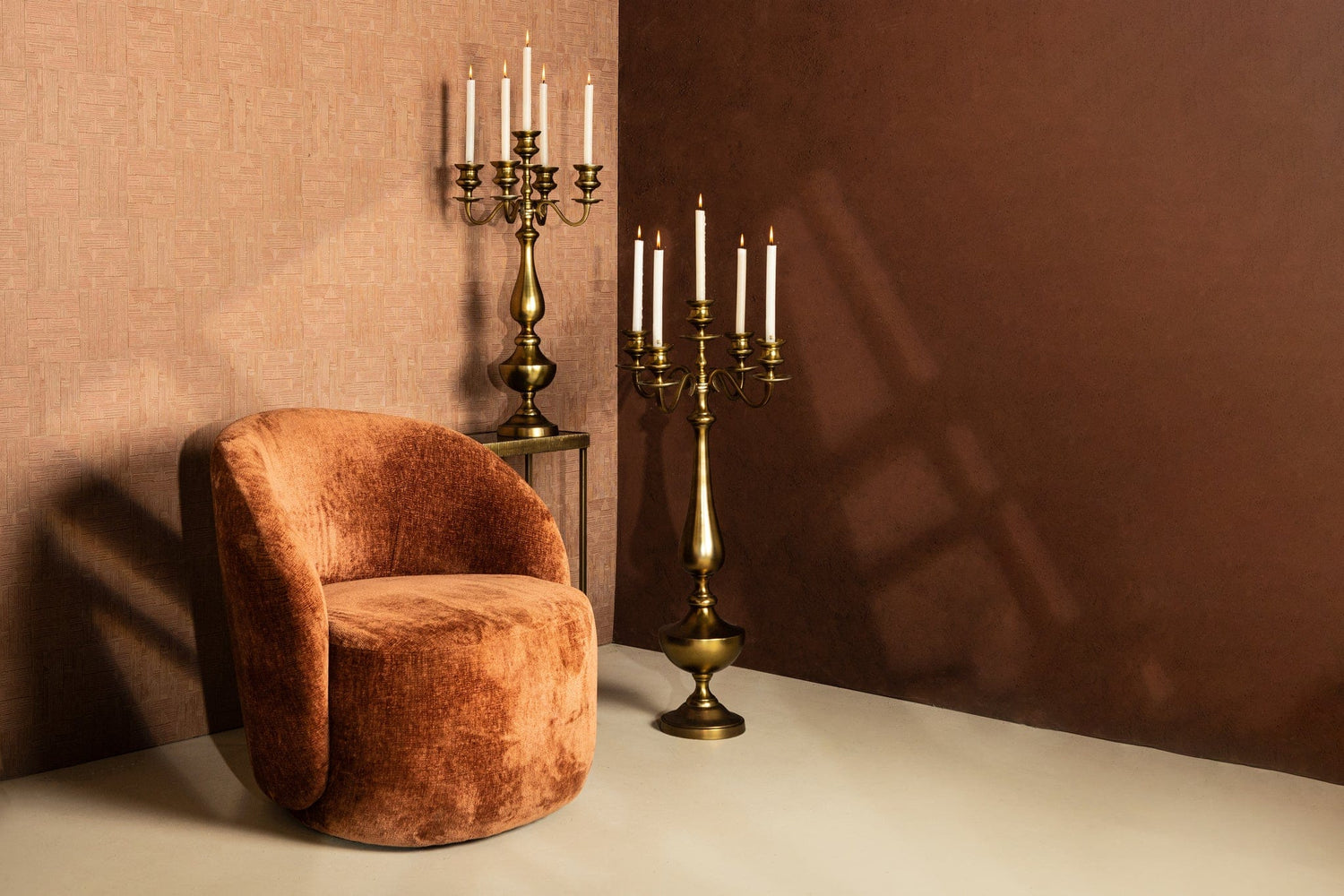 PTMD Manuelle Goud gegoten alu kandelaar M