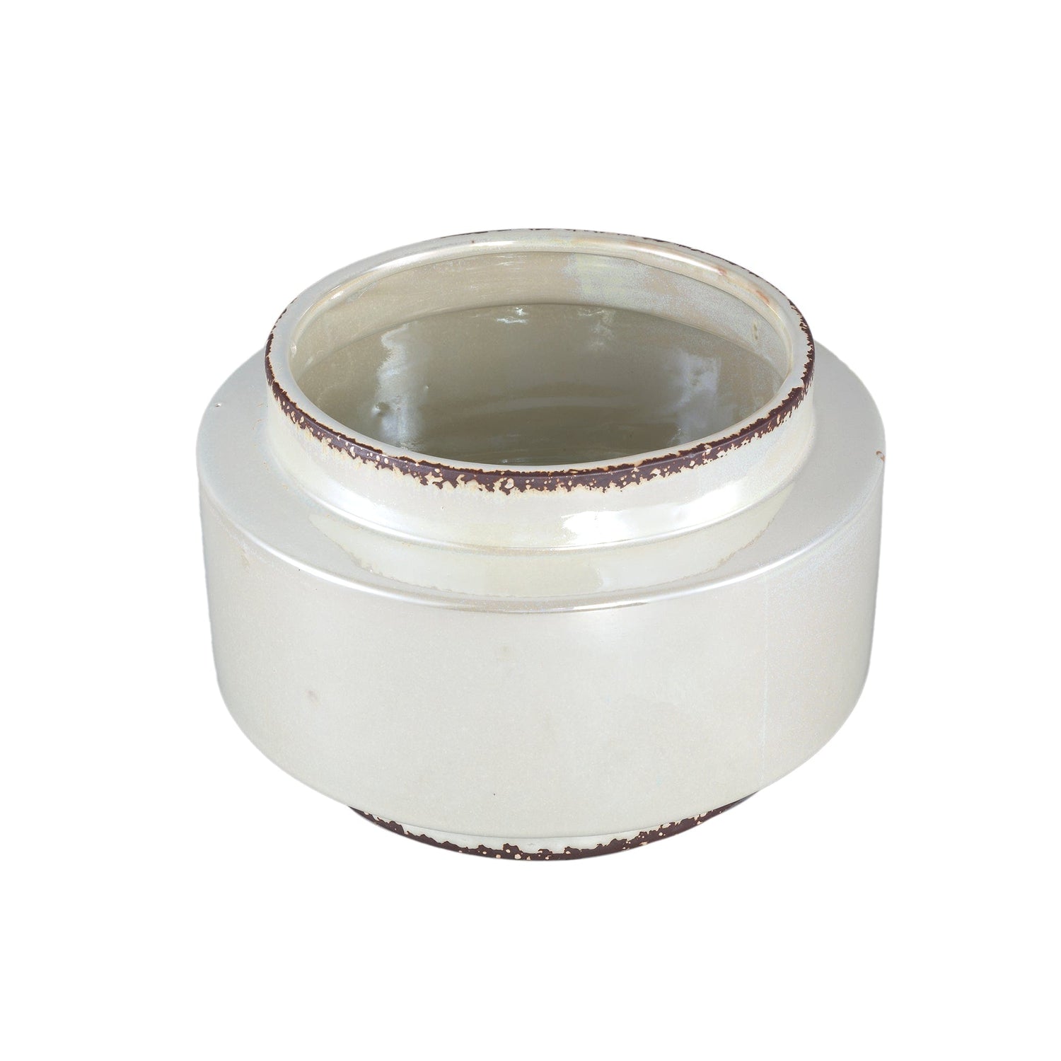 PTMD Melodi Pearl keramiek pot rond glanzend L