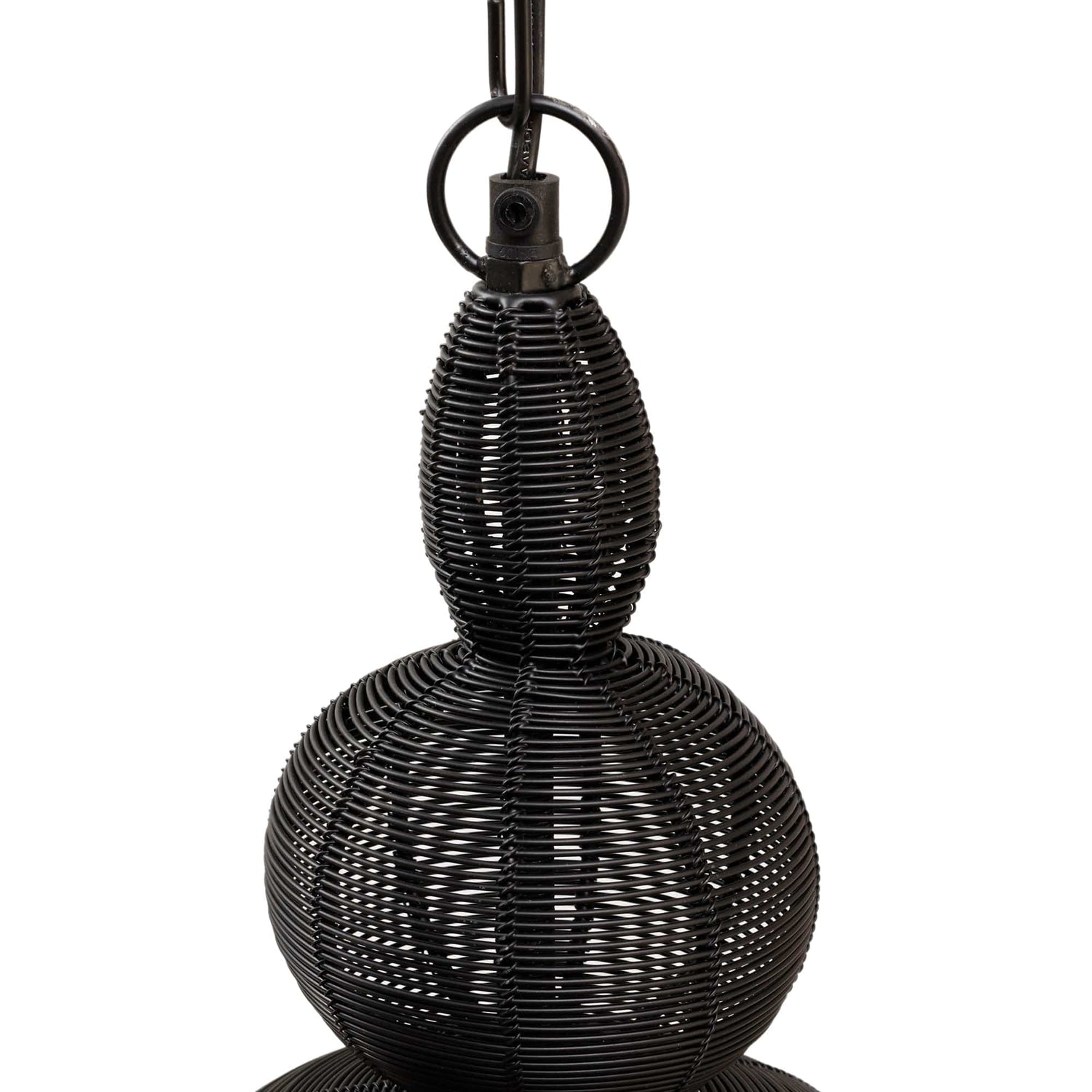 PTMD Merri Zwart ijzeren hanglamp drop design