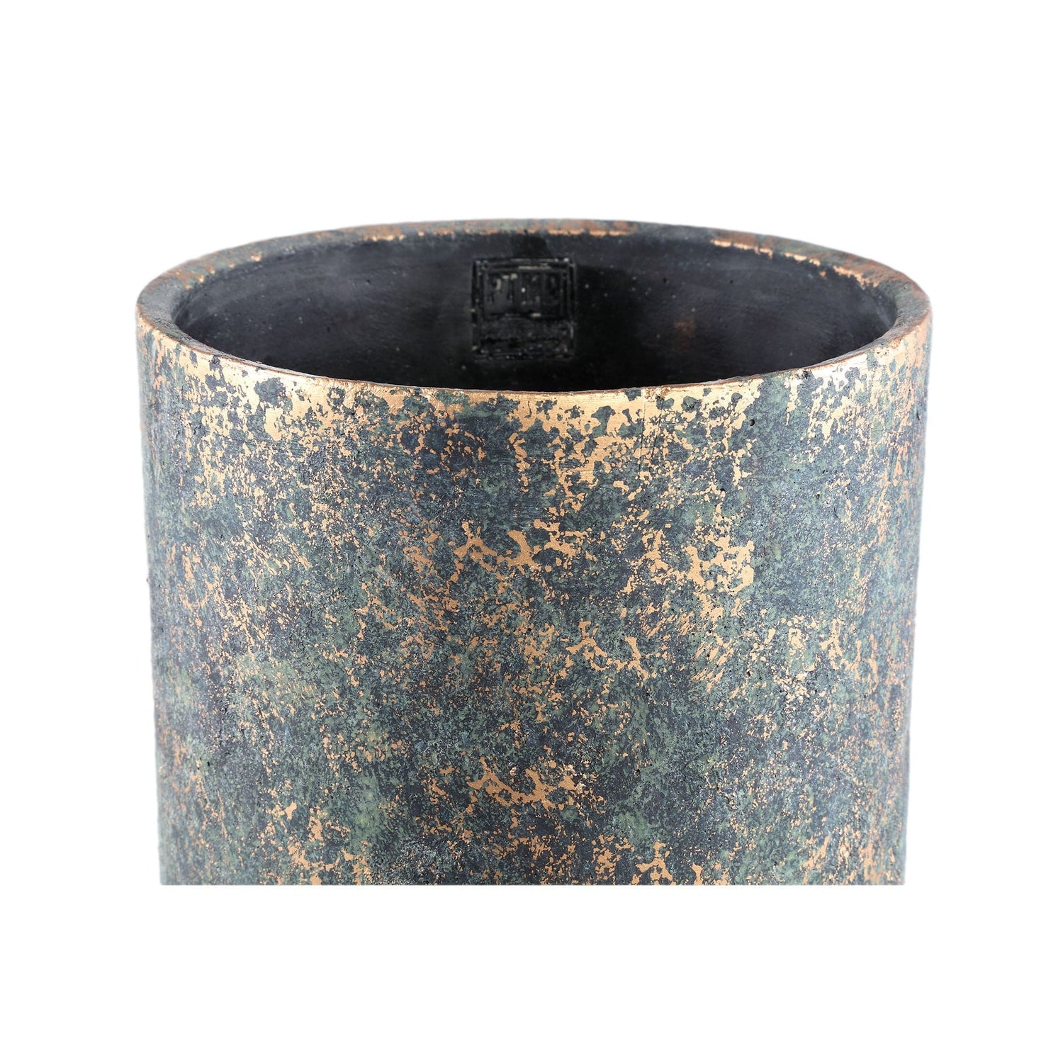 PTMD Mister Black cementpot ruwe kleur rond hoog L