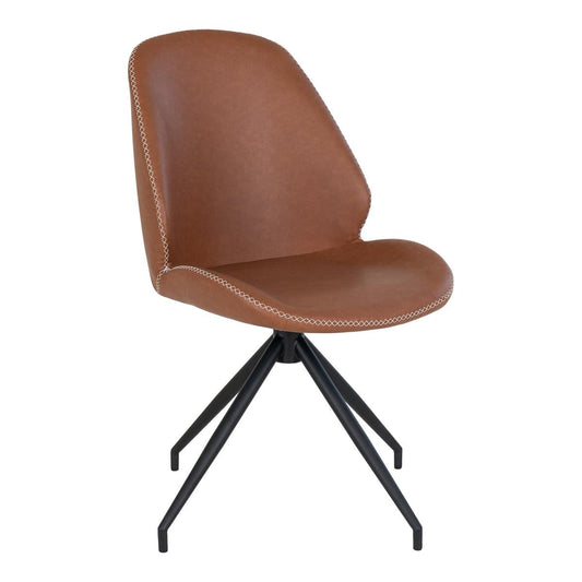 House Nordic ApS Monte Carlo Eetkamerstoel met Draaiknop - Bruin - set van 2