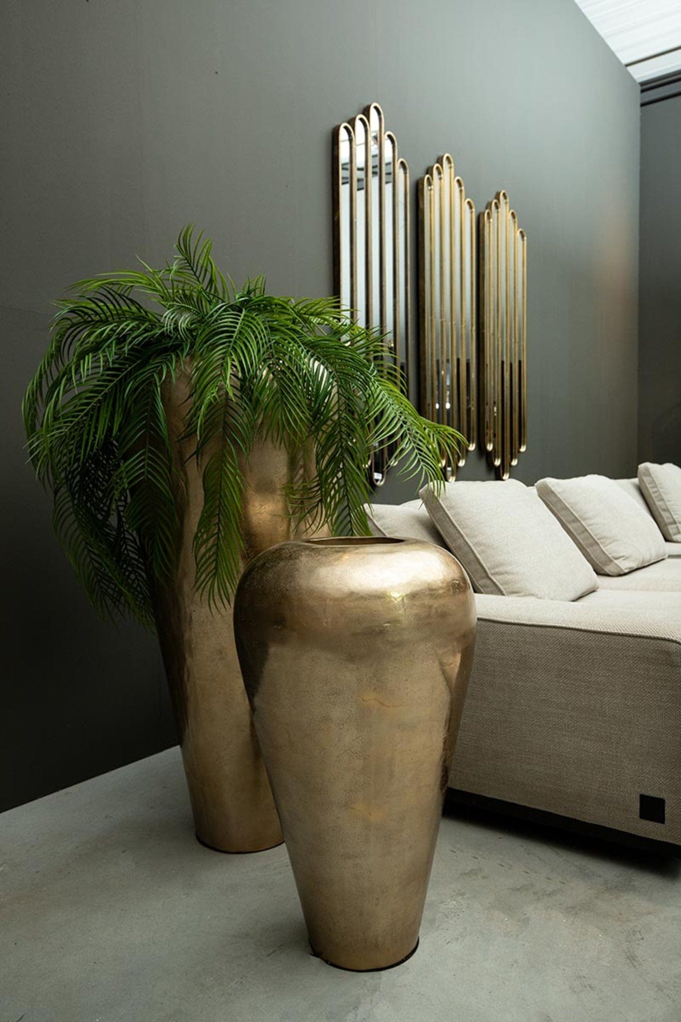 PTMD Mumbay Champagne aluminium pot rond S