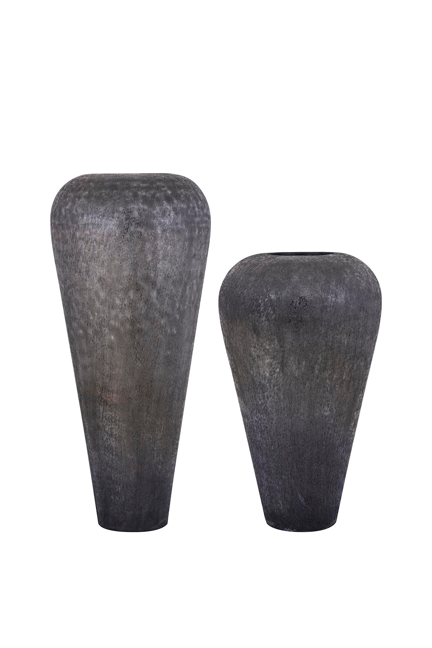 PTMD Mumbay Zwart geborsteld aluminium pot rond L