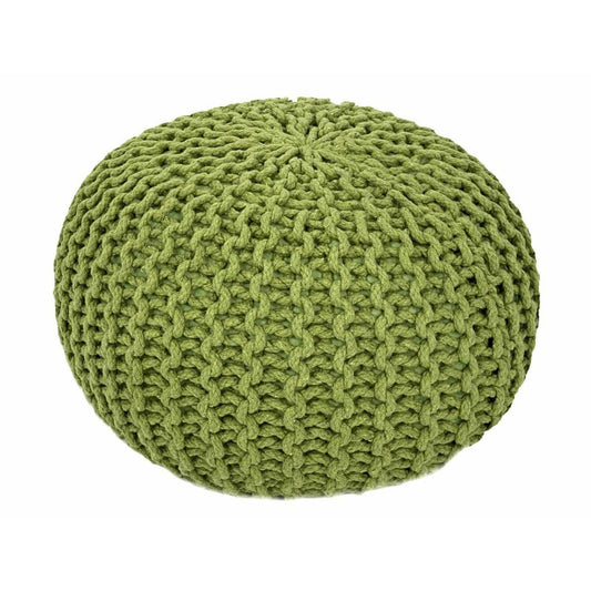 Voglrieder kreatives Wohnen Poef Ø 55 cm gebreide kruk poef vloerkussen grof gebreide look extra hoog hoogte 37 cm