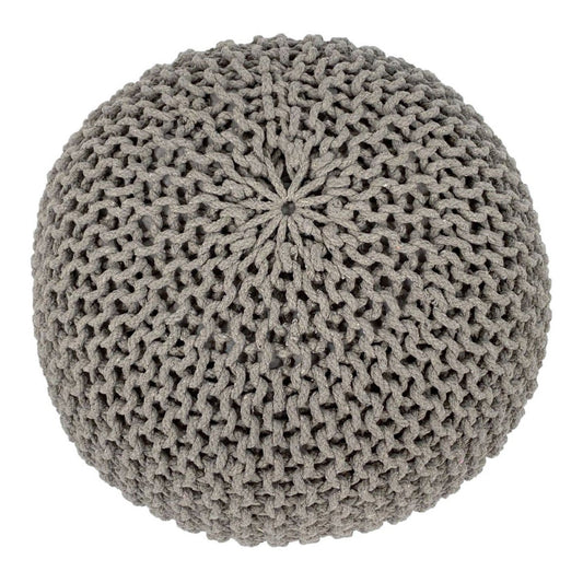 Voglrieder kreatives Wohnen Poef set van 3 Ø 55 cm gebreide kruk kruk vloerkussen grof gebreide look