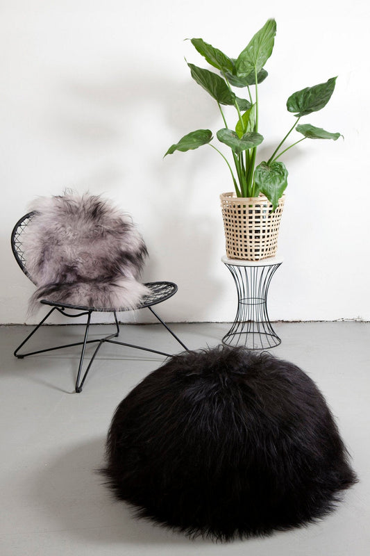 Dyreskinn® POUFFE ICELANDIC BLACK