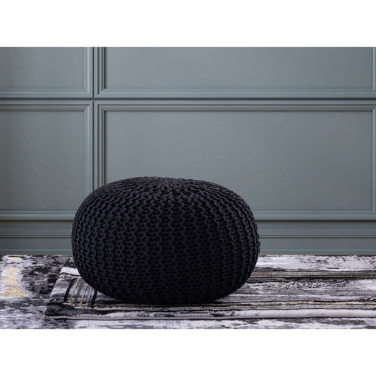 Voglrieder kreatives Wohnen PREMIUM poef zitpoef gebreide kruk gebreide poef Ø 55 cm wasbaar binnen en buiten schitterende kleuren!