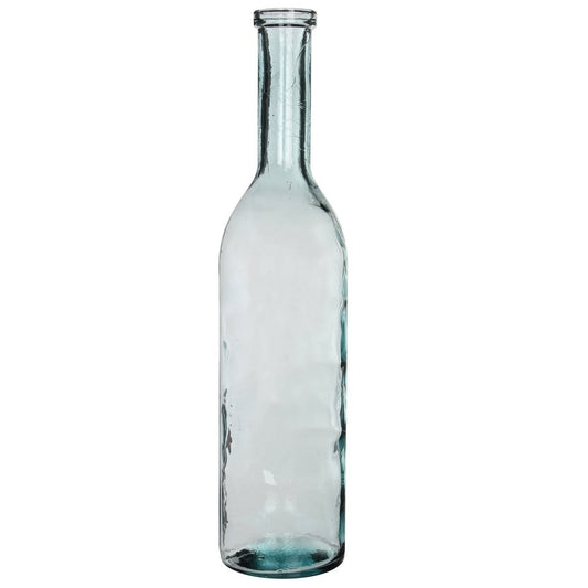 Mica Decorations Rioja Fles Vaas - H100 x Ø21 cm - Gerecycled Glas - Transparant