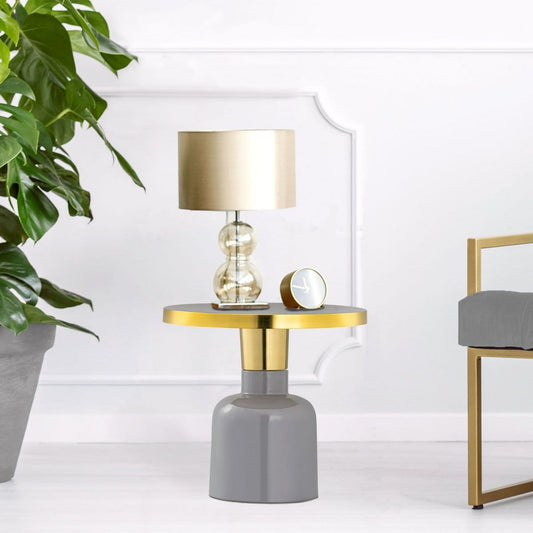Voglrieder kreatives Wohnen Ronde bijzettafel ø 45 H 45 cm decoratieve tafellamp tafel banktafel glamtafel metaal en email