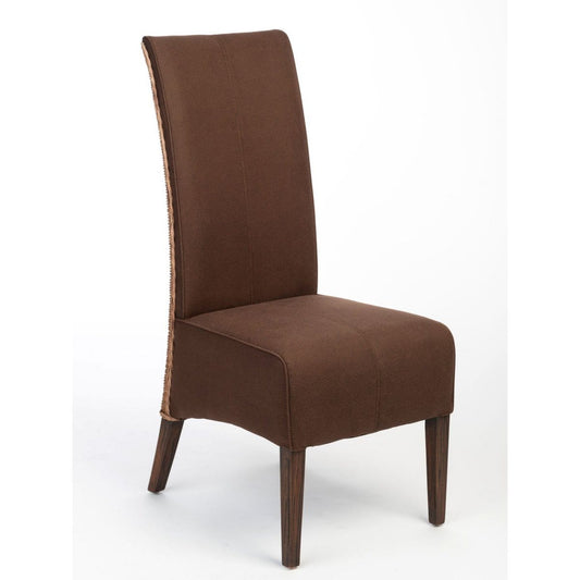 Voglrieder kreatives Wohnen Rotan stoel gestoffeerde stoel eetkamerstoel stoelen Antonio gestoffeerd suede look prairiebruin