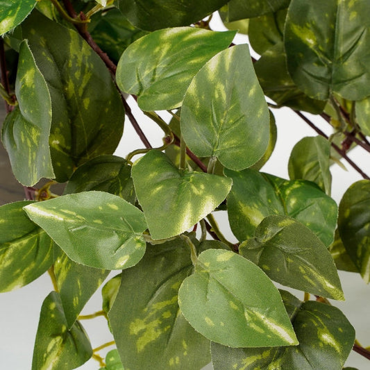 Mica Decorations Scindapsus Kunst Hangplant in Bloempot Stan - H45 x Ø25 cm - Groen