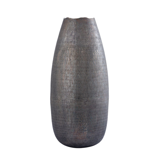 PTMD Semin Silver alu ronde rustieke pot golvende rand L