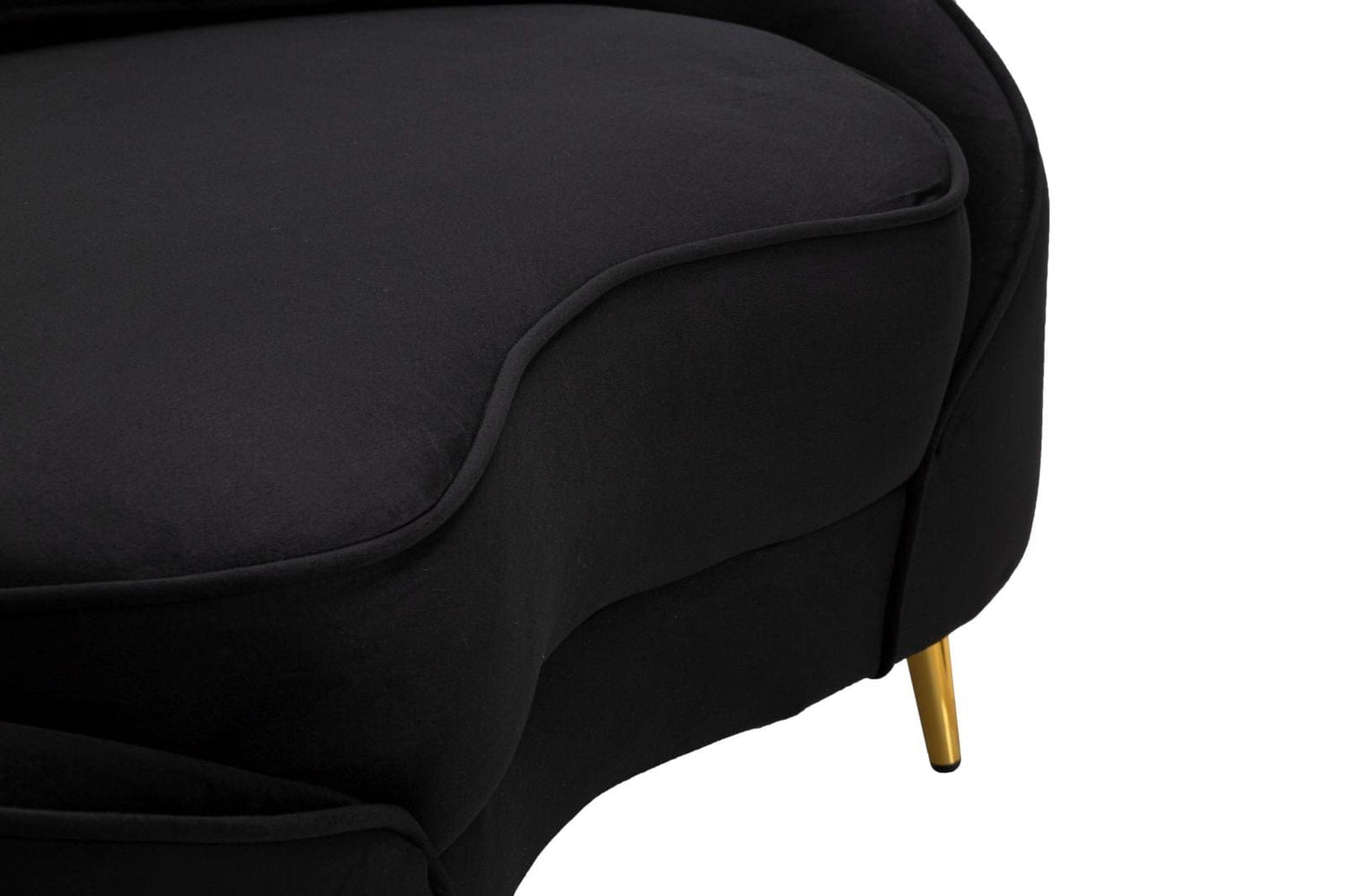 Mauro Ferretti SOFA 2 SEATERS OSLO WITH CUSHIONS BLACK CM 148X84X68