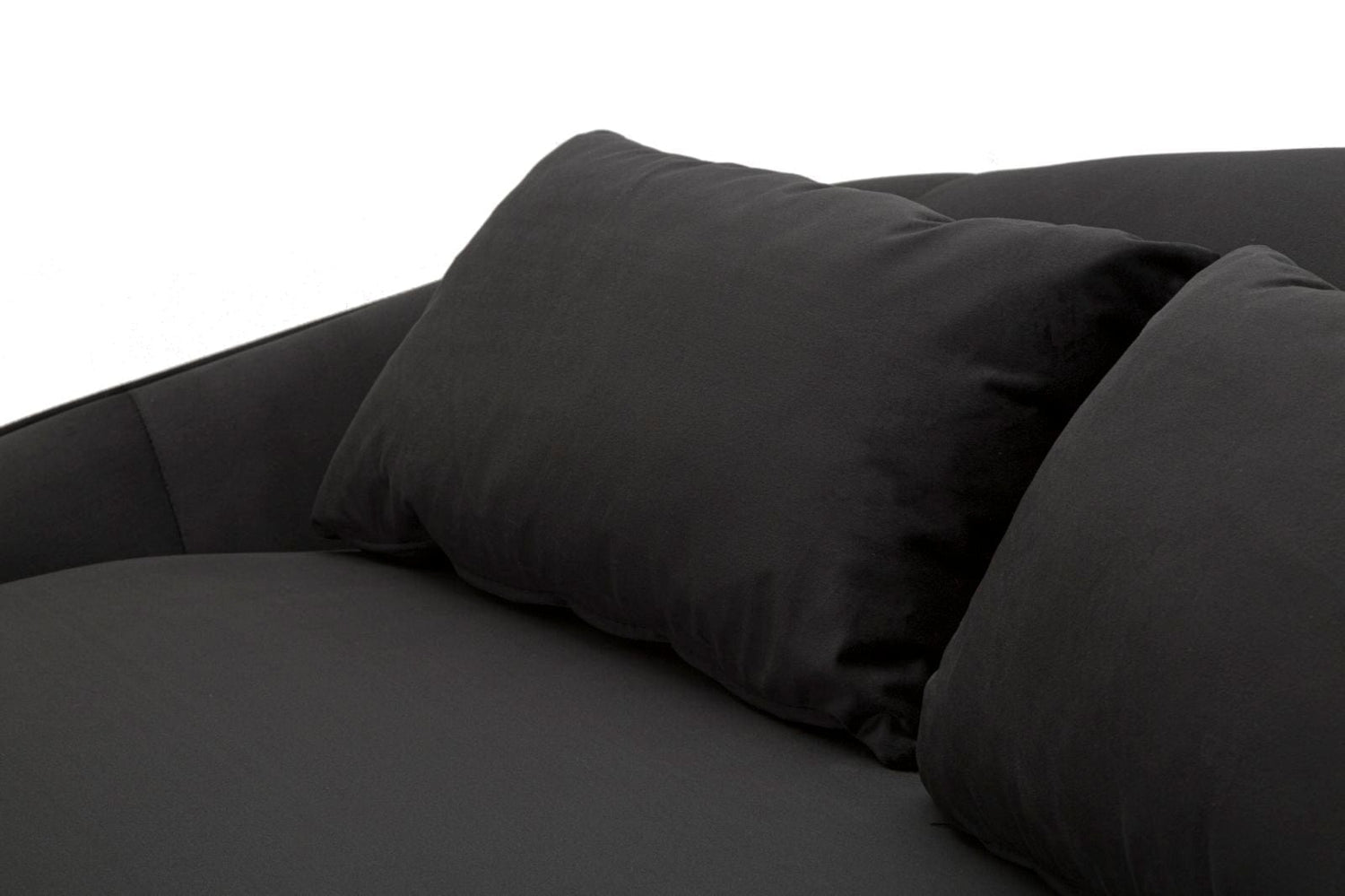 Mauro Ferretti SOFA 3 SEATERS OSLO WITH CUSHIONS BLACK CM 185X84X68