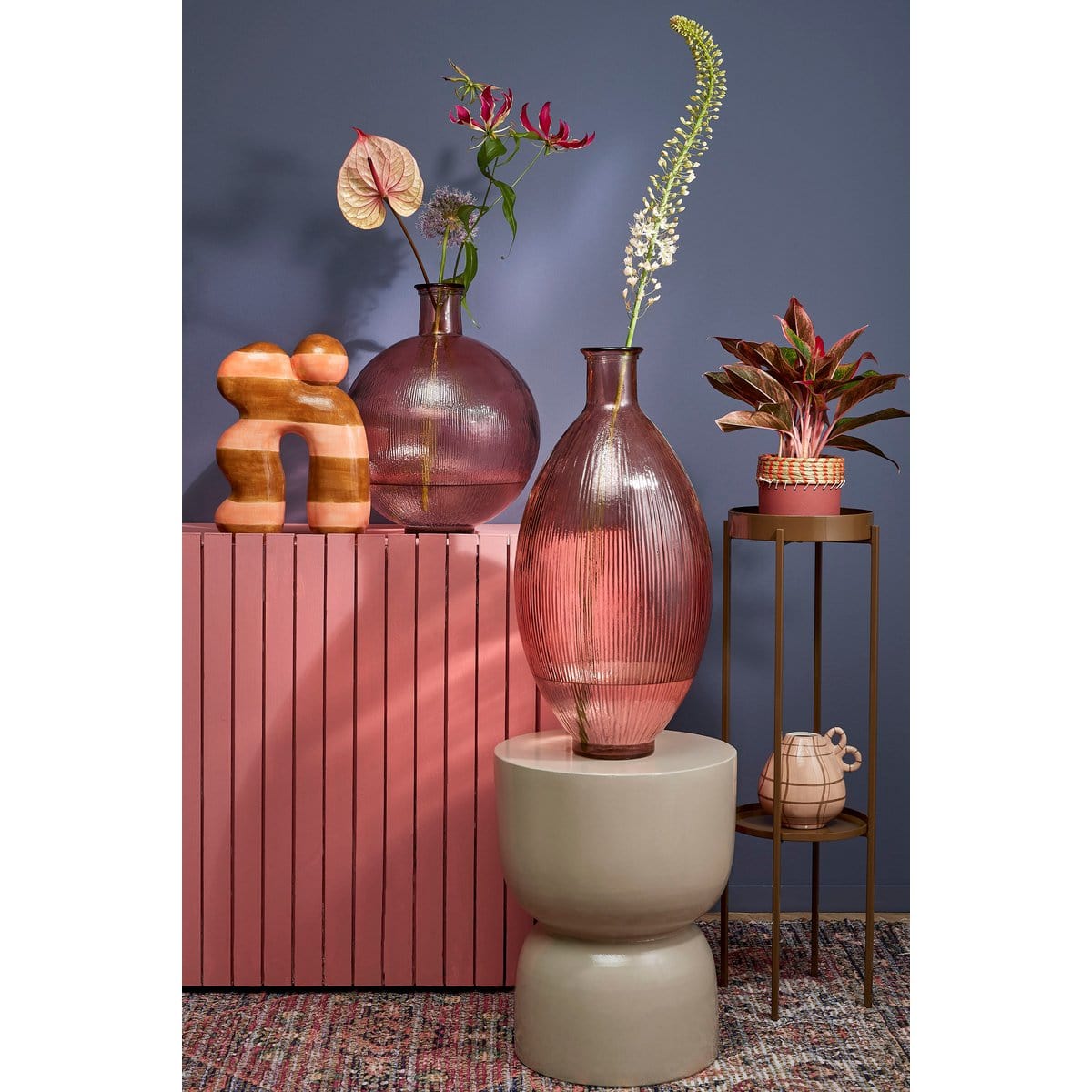 Mica Decorations Stage Bijzettafel - H45 x Ø35 cm - Cement - Beige
