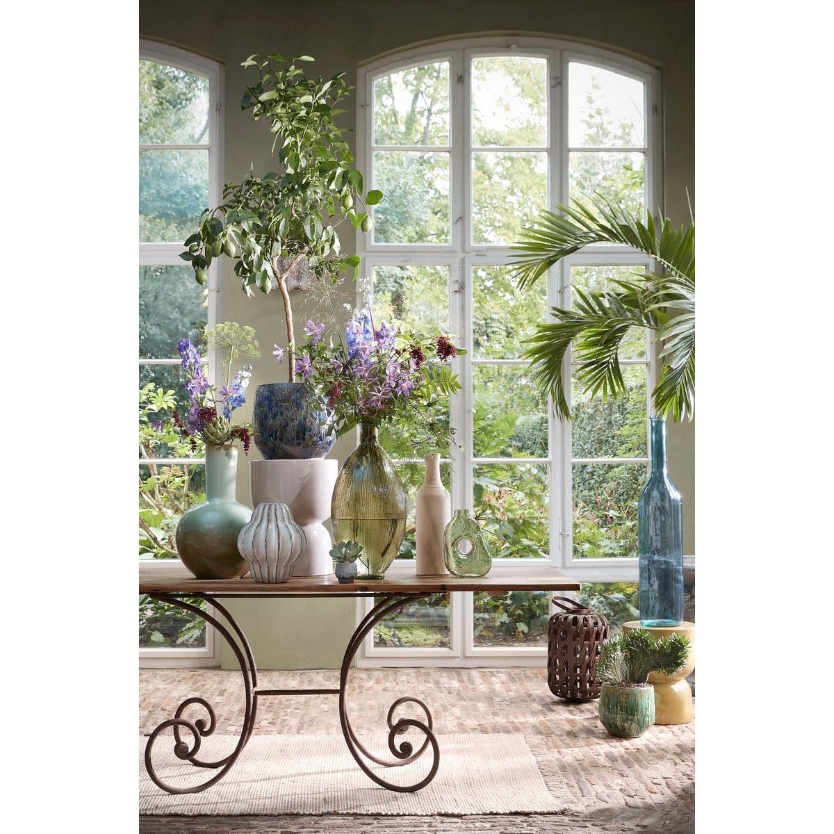 Mica Decorations Stage Bijzettafel - H45 x Ø35 cm - Cement - Beige