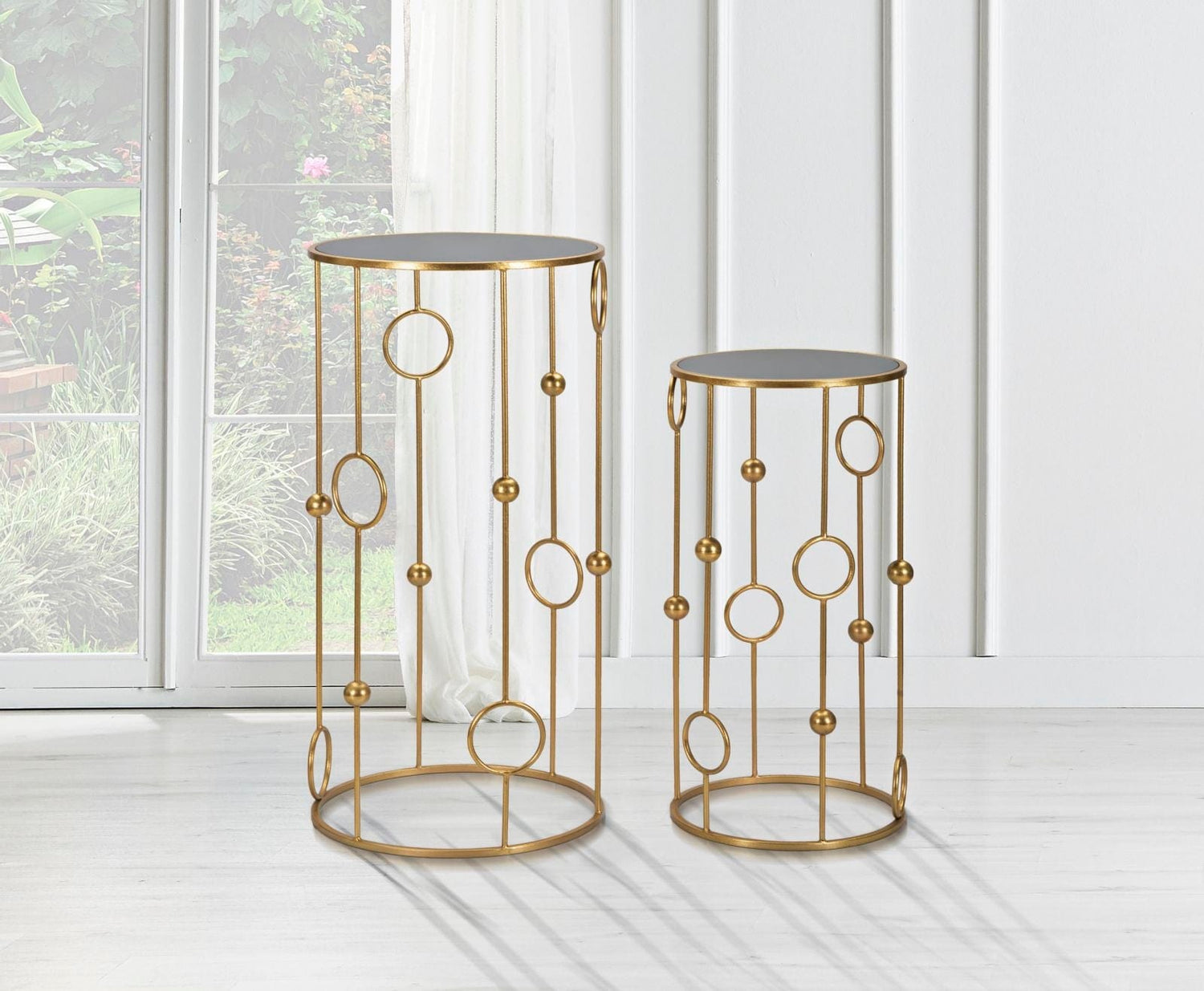 Mauro Ferretti TABLE CAGE SET 2PCS CM Ø 50X100-40X80
