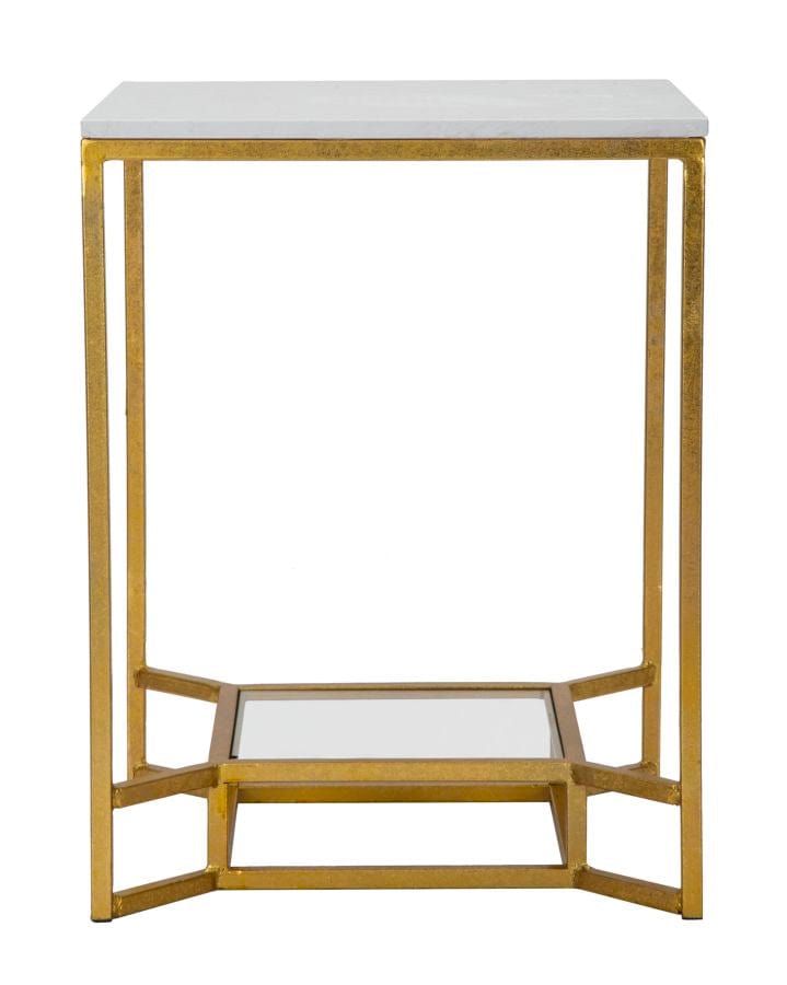 Mauro Ferretti TABLE DOUBLE MARBLE CM 47X47X60