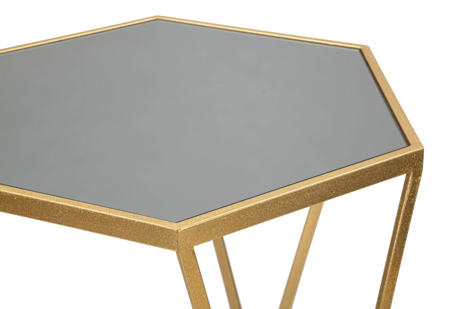 Mauro Ferretti TABLE ESAGONAL SET 2 PCS CM Ø 50X100-40X80