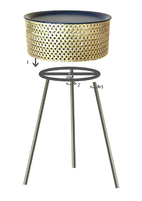 Mauro Ferretti TABLE GLOVY CM Ø 40X65