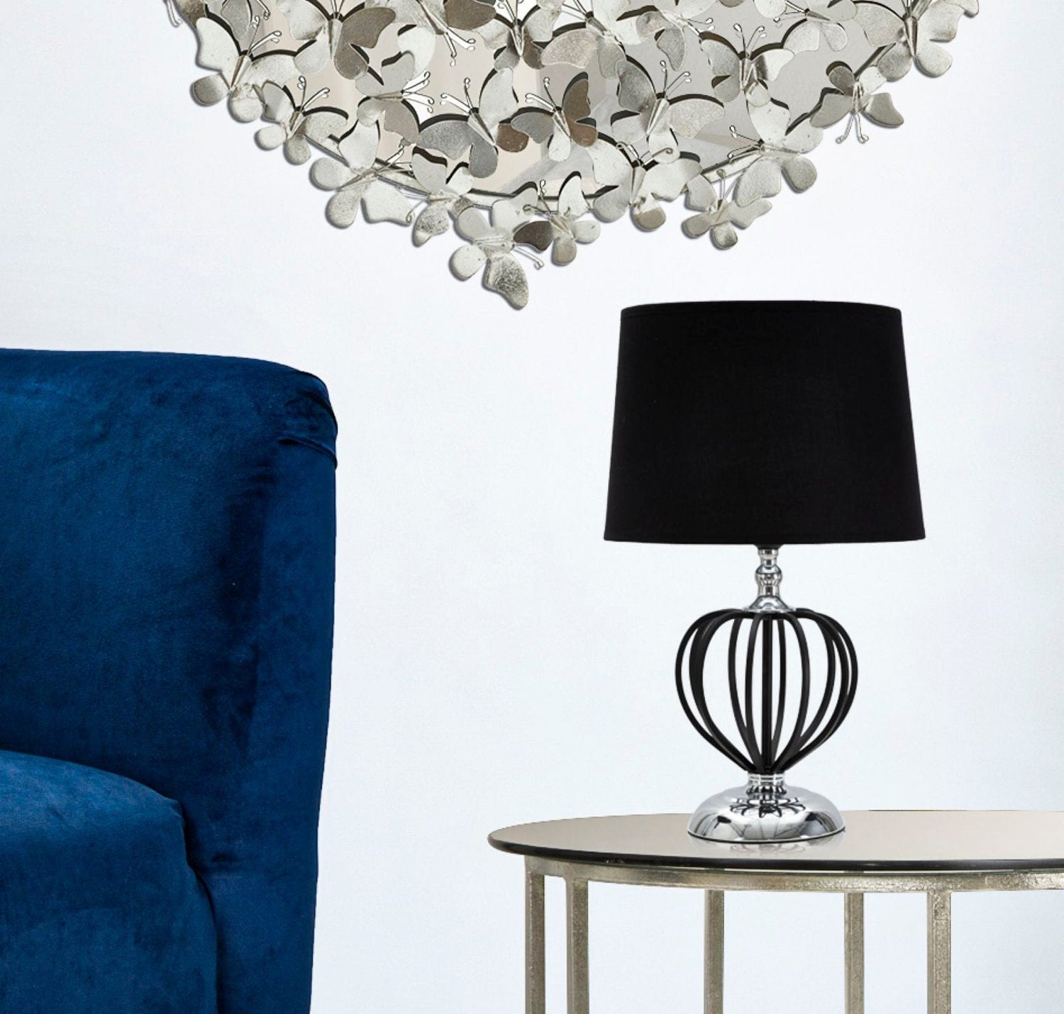Mauro Ferretti TABLE LAMP DARKY SILVER CM Ø28X44,5