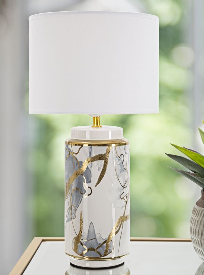 Mauro Ferretti TABLE LAMP GLAM ABSTRACT BLACK CM Ø 25X48