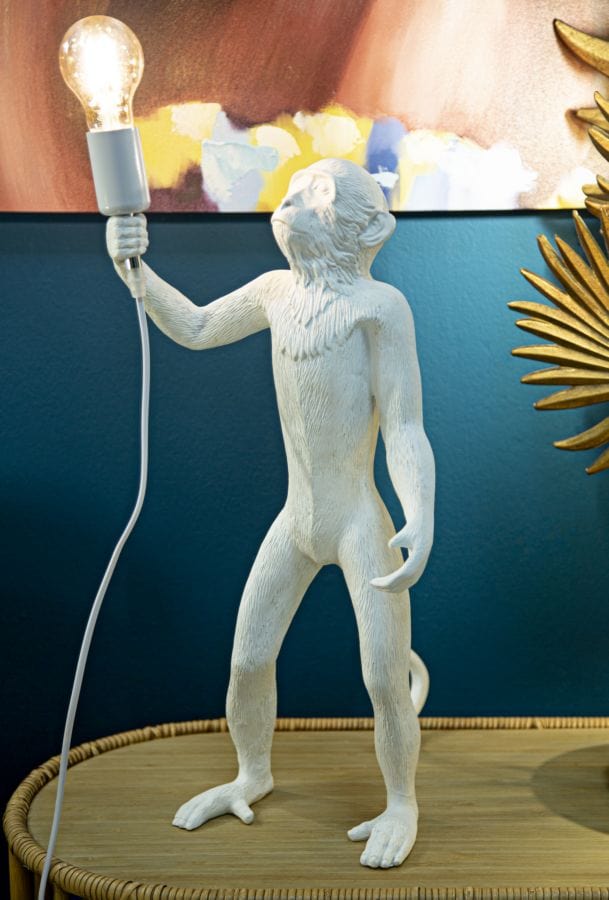 Mauro Ferretti TABLE LAMP MONKEY WHITE CM Ø 26X34X55