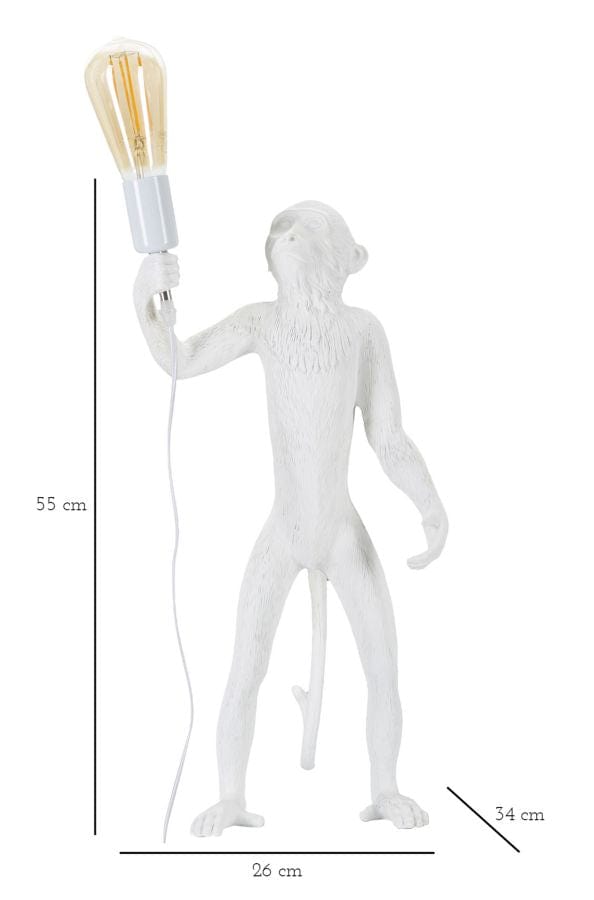 Mauro Ferretti TABLE LAMP MONKEY WHITE CM Ø 26X34X55