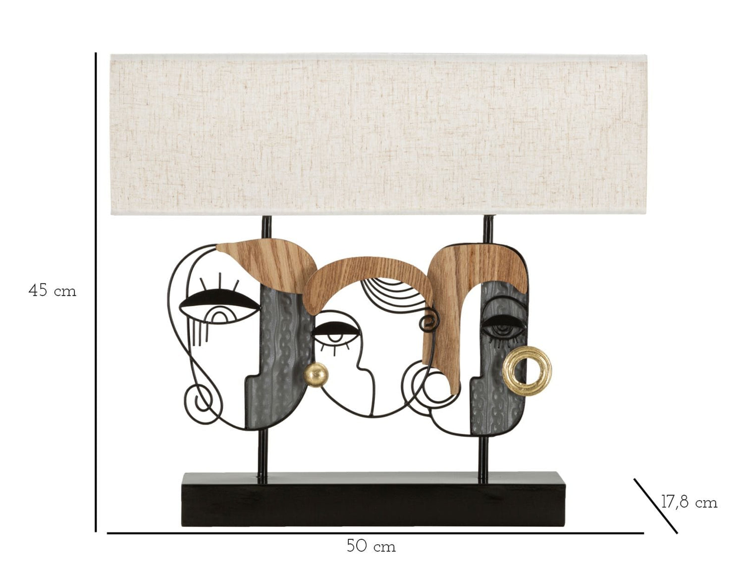 Mauro Ferretti TABLE LAMP PICASSY PLUS CM 50X17,8X45