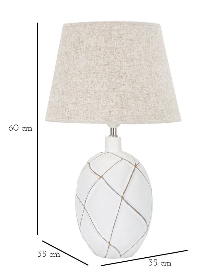 Mauro Ferretti TABLE LAMP POLYRESIN LINES CM Ø 35X60