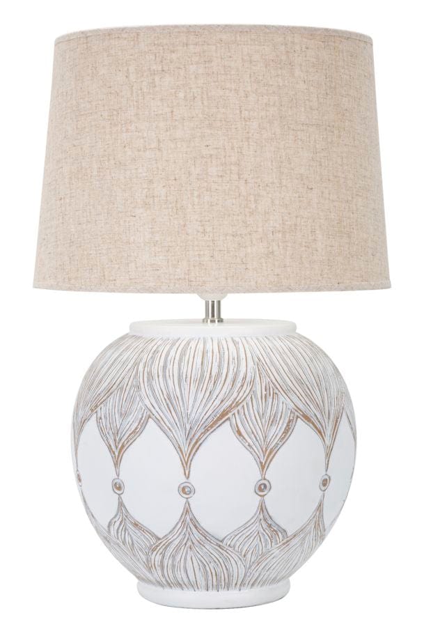Mauro Ferretti TABLE LAMP POLYRESIN ROUND ATENE CM Ø 38X59