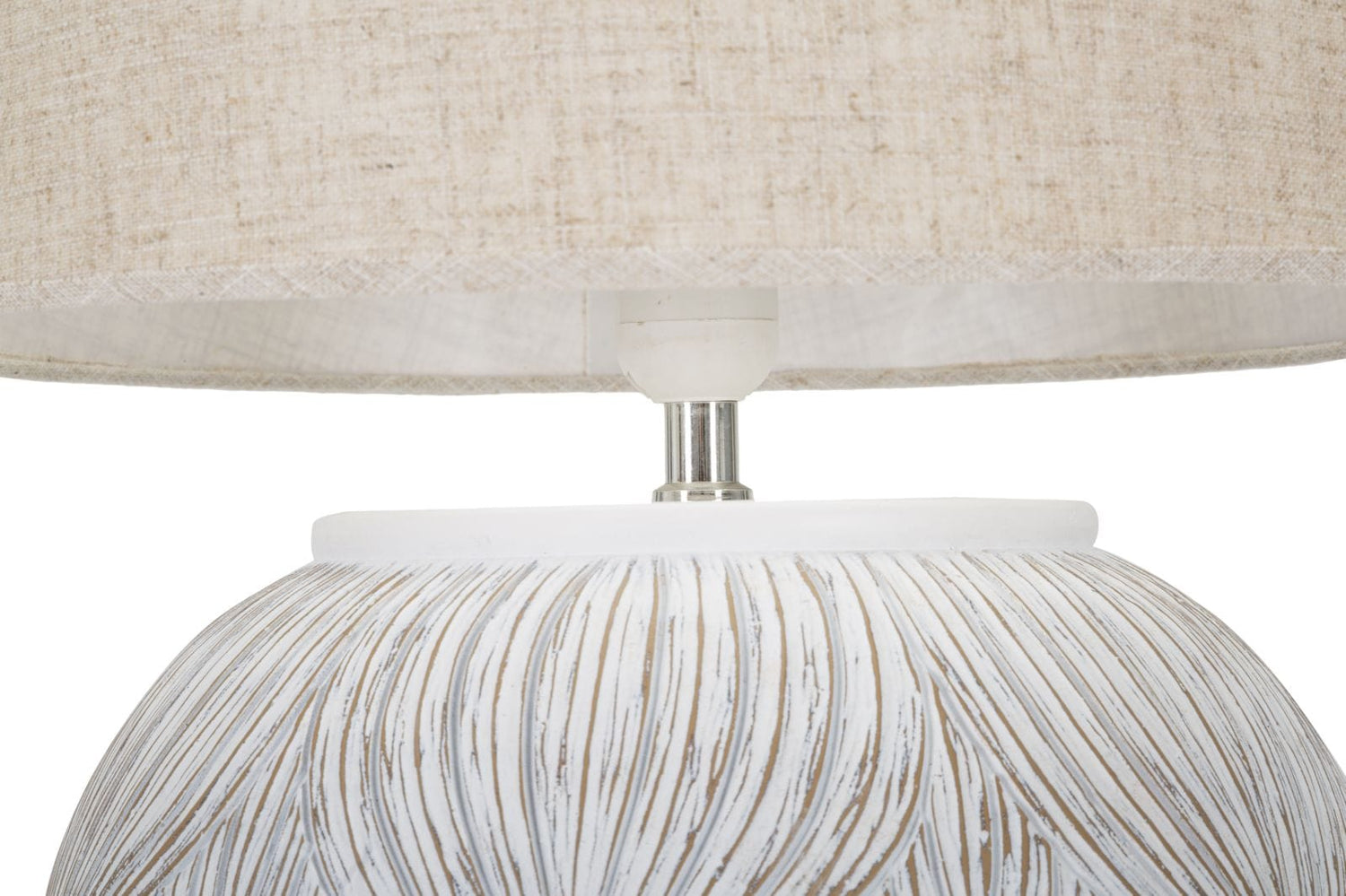 Mauro Ferretti TABLE LAMP POLYRESIN ROUND ATENE CM Ø 38X59