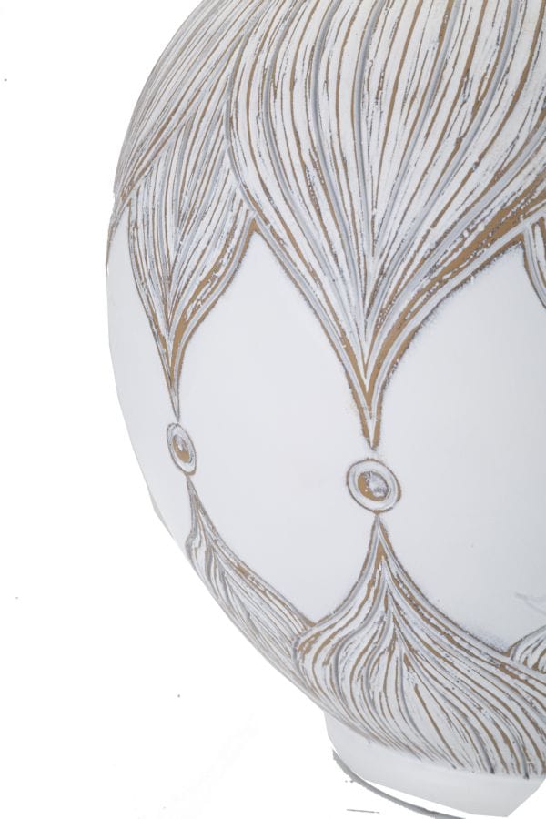 Mauro Ferretti TABLE LAMP POLYRESIN ROUND ATENE CM Ø 38X59