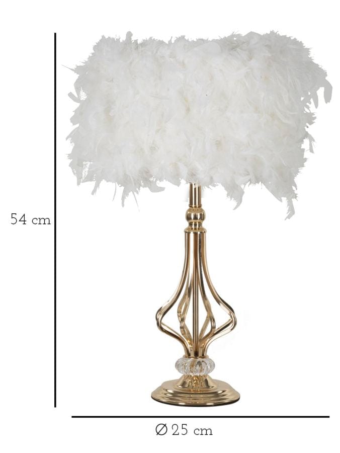 Mauro Ferretti TABLE LAMP TARTY WHITE CM Ø 25X54