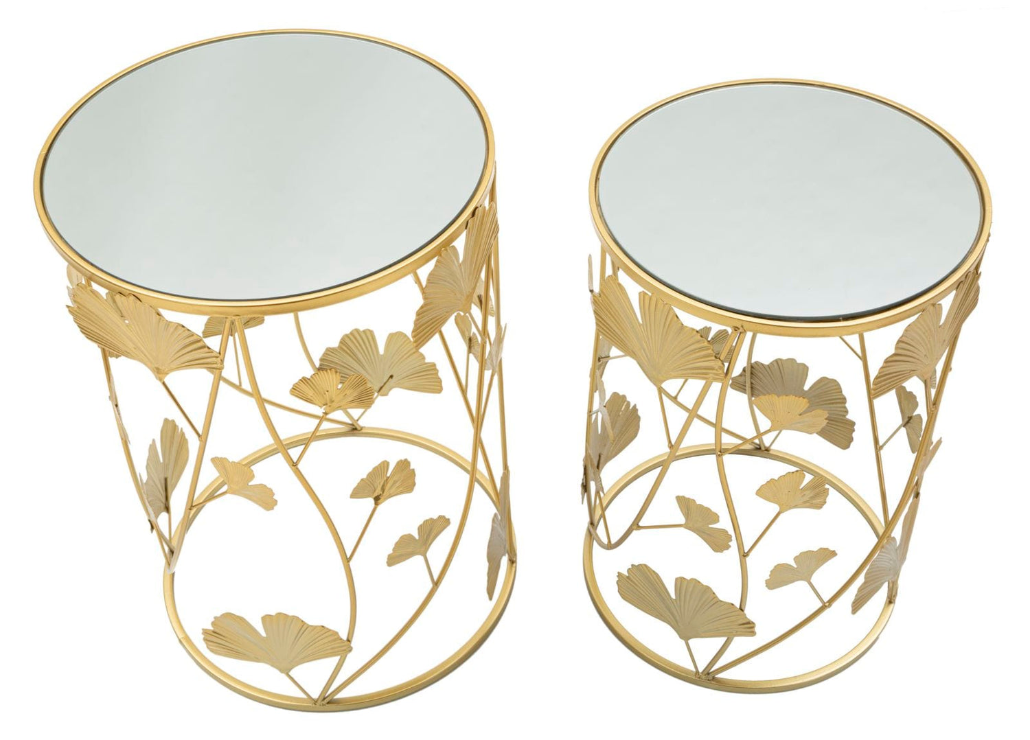 Mauro Ferretti TABLE LEAVY SET 2PCS CM Ø 38X55-33X50