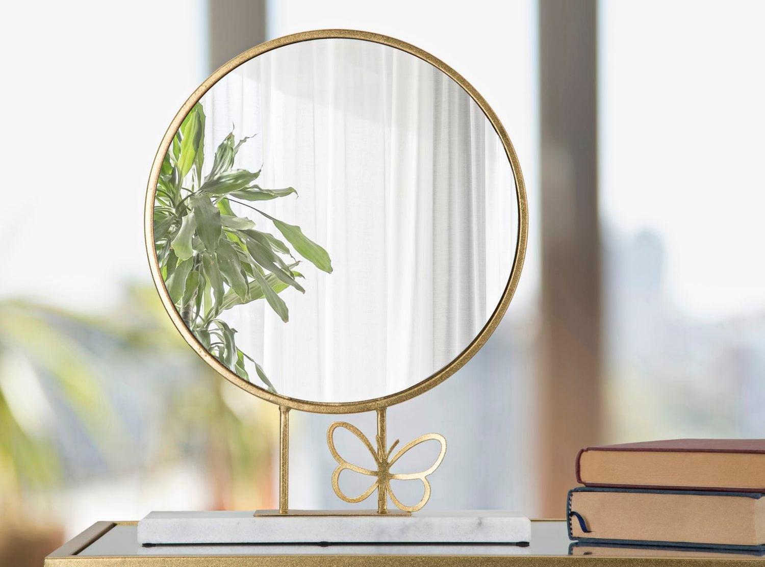 Mauro Ferretti TABLE MIRROR BUTTERFLY CM 30X9X39,5