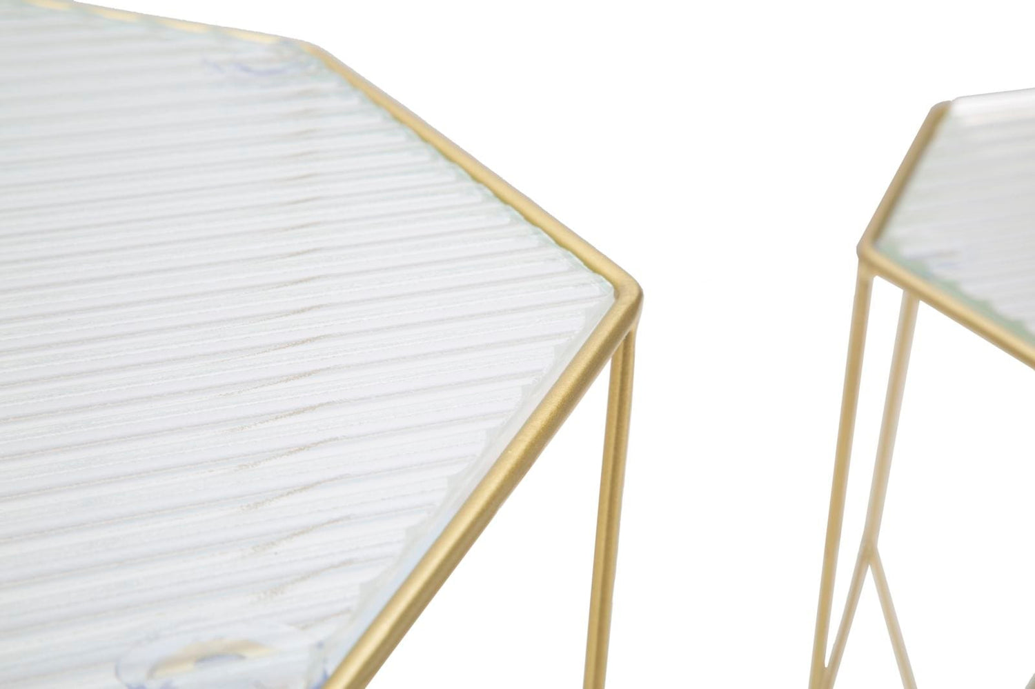 Mauro Ferretti TABLE NEW GLASS SET 2 PCS A CM Ø 37X47-31X42