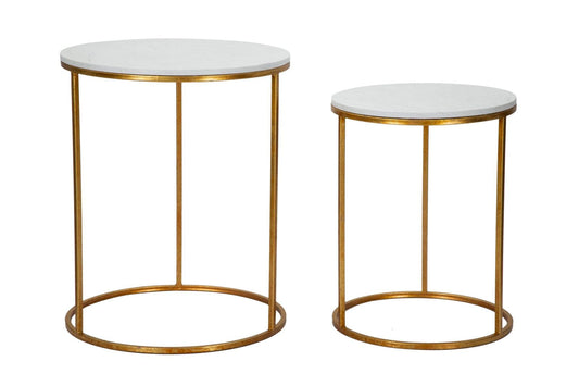 Mauro Ferretti TABLE SIMPLY MARBLE COUPLE Ø 52X63-42X53