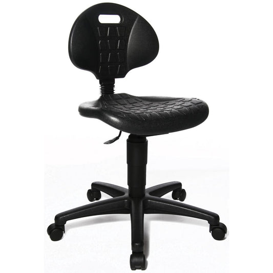 OfficeTown B.V. Topstar kruk Tec 20, zonder voetring, met wieltjes, zwart