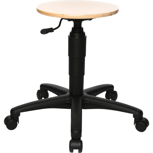 OfficeTown B.V. Topstar kruk Tec 60, zonder voetring, met wieltjes, hout