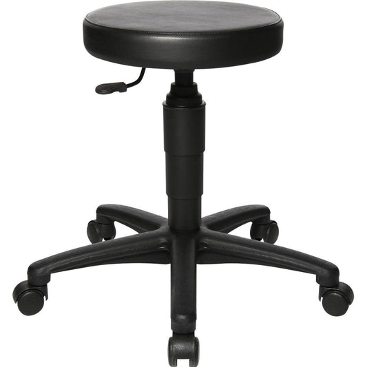 OfficeTown B.V. Topstar kruk Tec 70, zonder voetring, met wieltjes, zwart